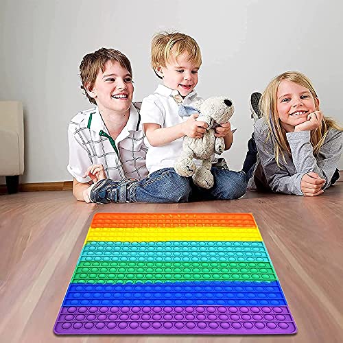 Fidget toy,256 bolhas Pop Its, tamanho grande empurrar seu brinquedo quadrado,Jumbo Pop Its 400 bolh