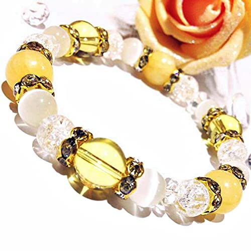 金運と健康運 淡かわいい シトリン アラゴナイト クラック水晶