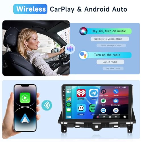 Image of 2G+64G Car Radio Stereo for Honda Accord 8th 2008-2013 with Wireless CarPlay /Android Auto, 10.1 Inch HD Touch Screen Android 13 Head Unit GPS WiFi Bluetooth FM /RDS EQ AHD Backup Camera