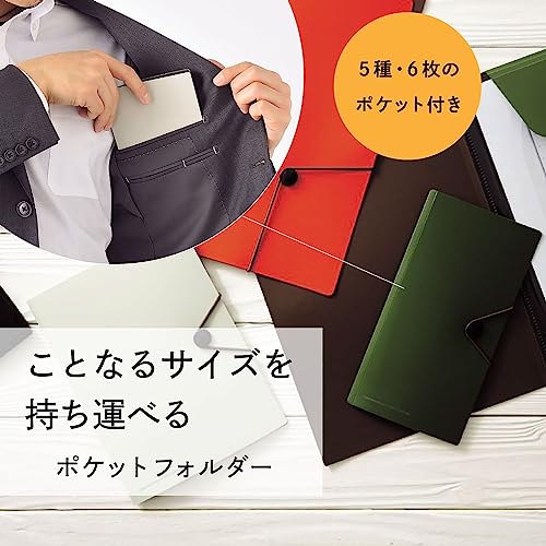 Lihit Lab F7526-24 Card Passbook Case Carrying Pocket for Travel Black2