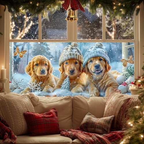 Vinilo Decorativo HOMETITUTE Golden Retriever 39.3 x 17.7 in miniatura 7