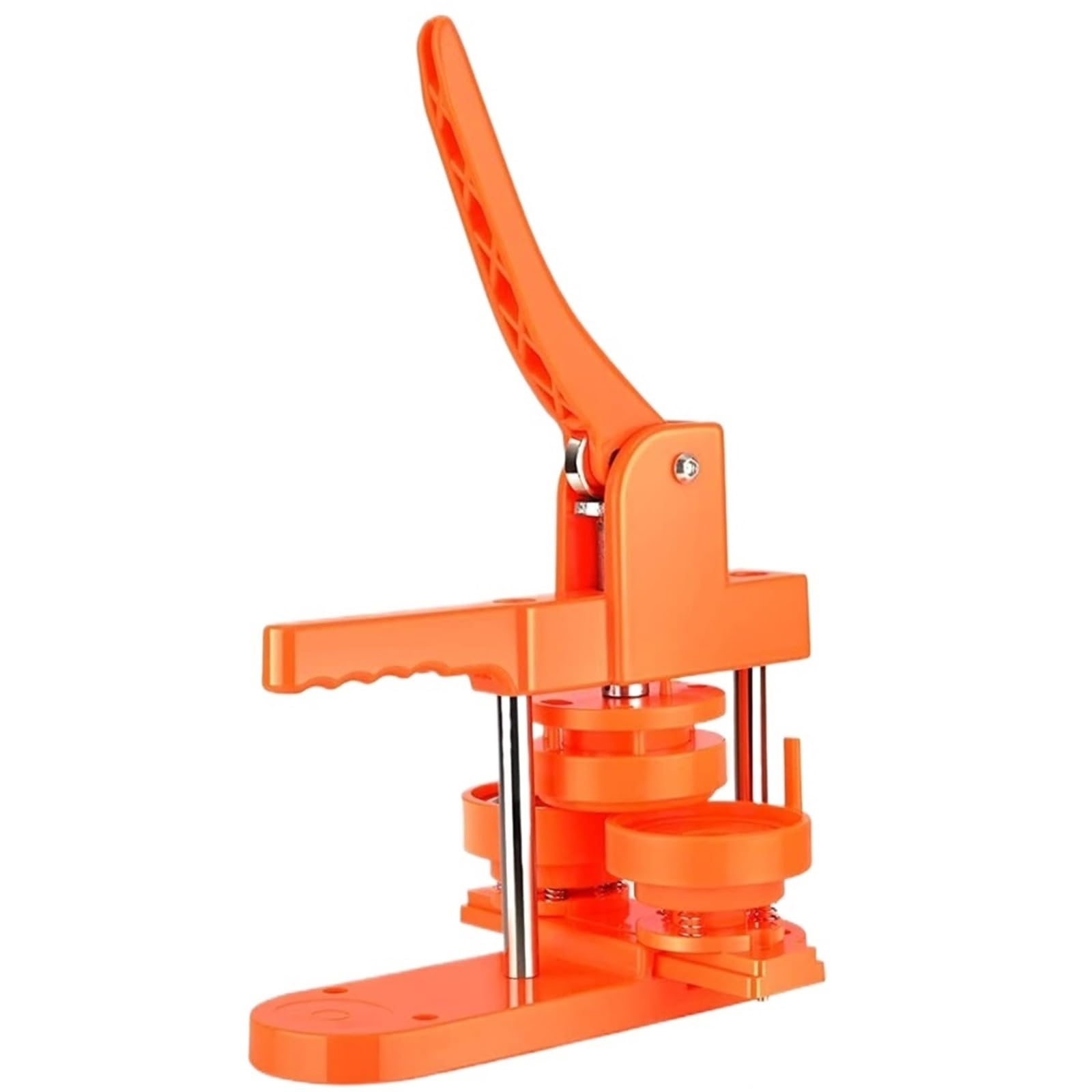Pin Badge Making Kit Fai da te Pin Punch Pressa per bottoni Badge per la produzione di materiali Para 300 bottoni in mylar posteriore e taglierina rotonda(Orange color)