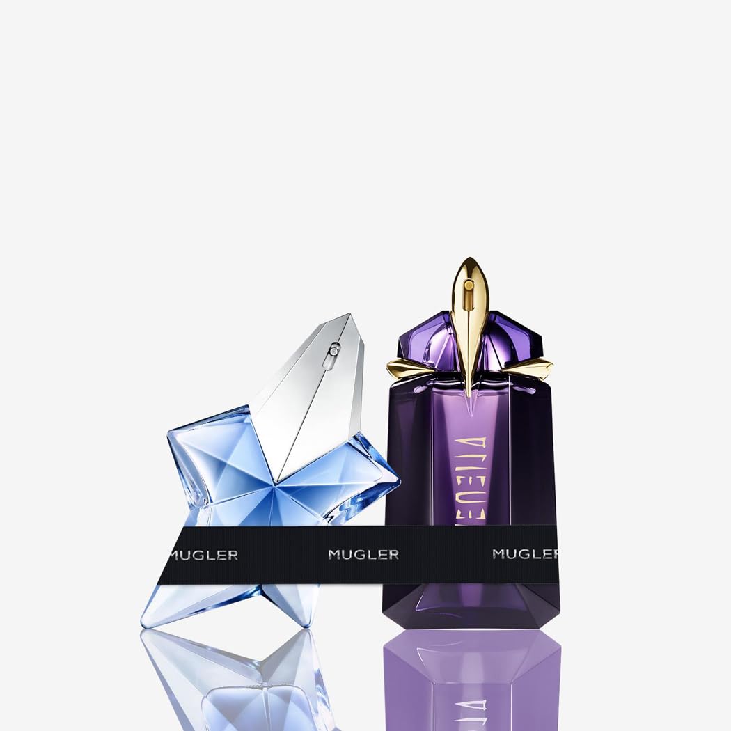 Alien Eau de Parfum, Floral Woody Women's Fragrance, and Mugler Angel Eau de Parfum, Ambery Gourmand Women's Fragrance Bundle