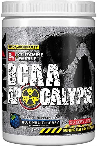 MuscleMaxx BCAA Apocalypse Intra-Workout B12 Glutamine Taurine Blue Wraithberry 17 63 oz 500 g