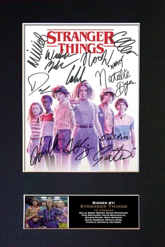 Stranger Things Signed Reproduction Autograph TV Programme Print Poster Mounted Repro A4#849U