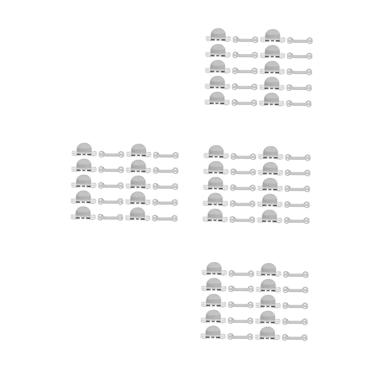 SOLUSTRE 40 Sets Hook and Eye Closure for Trousers Garment Accessories for Sewing Crafts Strong and Sturdy Fasteners for Jeans Skirts and More