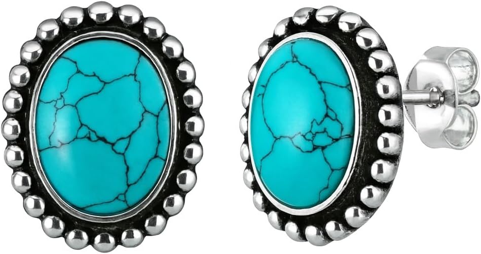 Multi colour gemstone handmade fashion stud earrings for women 925 sterling silver plated gift party jewelry