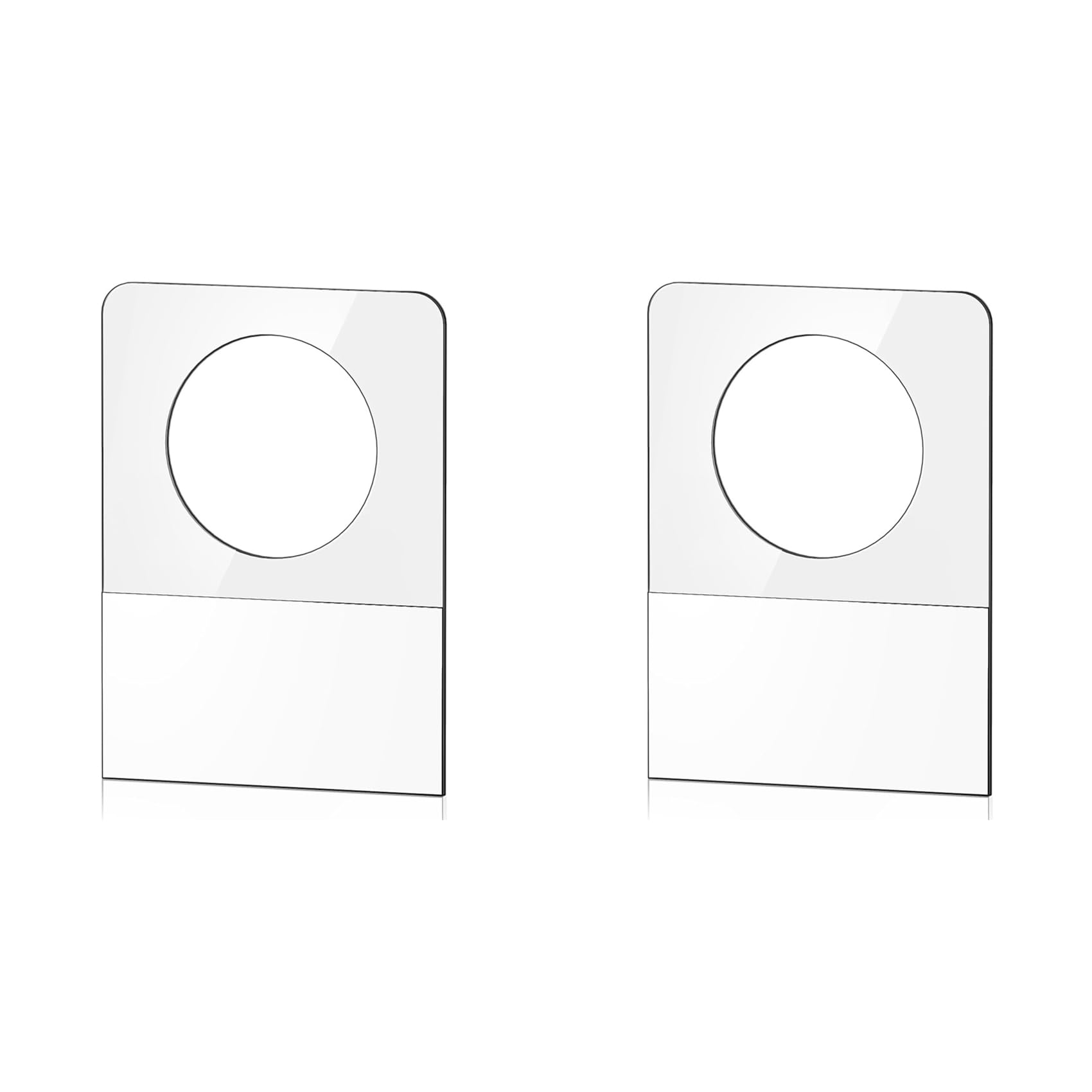Wesafrae Hang Tabs, 800 Pcs Clear Sticky Hanging Tags Round Hole Self Adhesive Plastic Hang Tabs for Hanging Retail Display