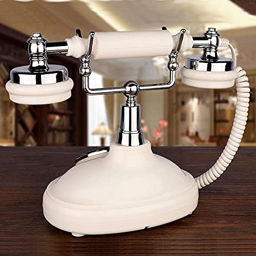 Téléphone fixe rétro blanc antique HJMMWT le cadeau idéal pour maison et bureau