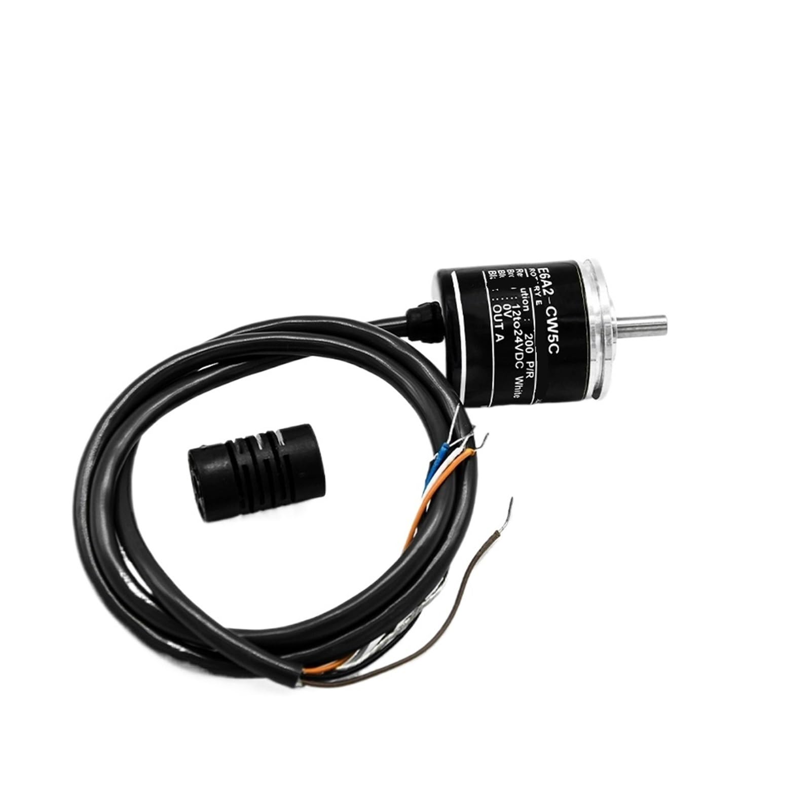 ZIDRMTKVK E6A2-CW3C Mini Incremental Rotary Encoder 25MM OD 4mm Solid Shaft Magnetoelectric 100-3600PPR Optional(2500 PPR)