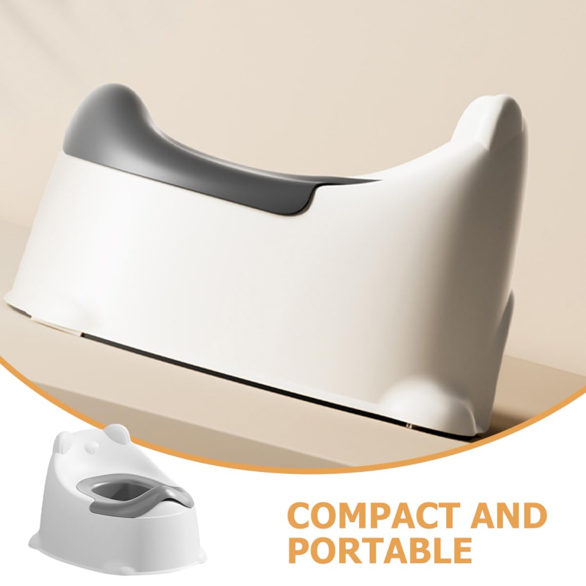 Asiento de Inodoro Portátil para Reductor Wc Infantil Entrenamiento para Ir al Baño Diseño Ergonómico y Resistente para y Uso Doméstico Color y Gris