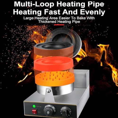 Burger Machine, Commercial Hamburger Press, Ice Cream Waffle Maker, Non-Stick Electric Press, Adjustable Temperature