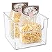 mDesign Modern Plastic Open Front Dip Storage Organizer Bin Basket for Kitchen Organization - Shelf, Cubby, Cabinet, Cupboard, and Pantry Organizing Decor - Ligne Collection - 2 Pack - Clear