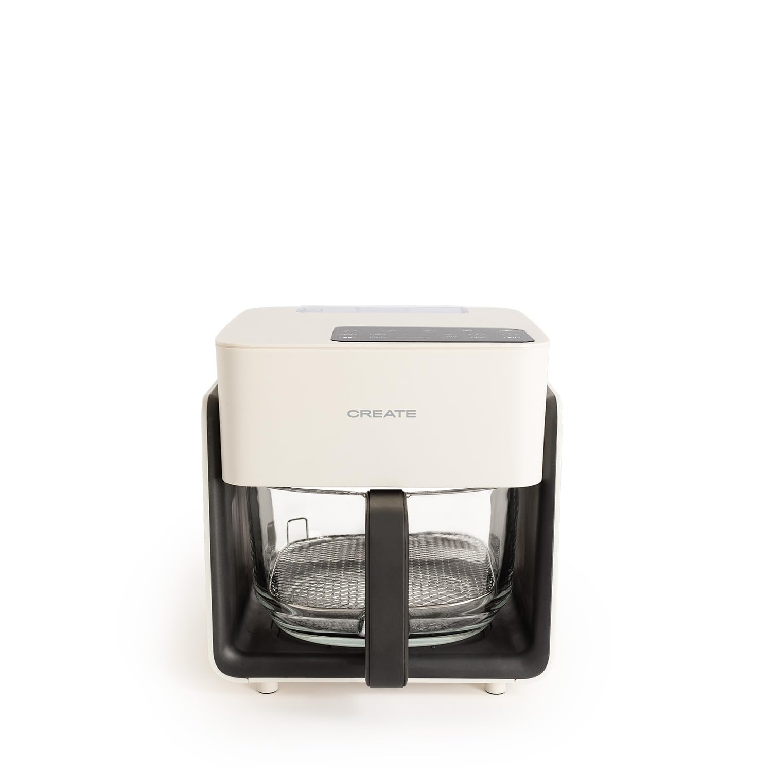 CREATE/AIR FRYER STUDIO CRYSTAL/Freidora sin aceite 4.2 L con vaporizador de agua blanco roto/Capacidad 5-6 raciones, 6 programas, bandeja de cristal, control de tiempo y tempertura, 1300W