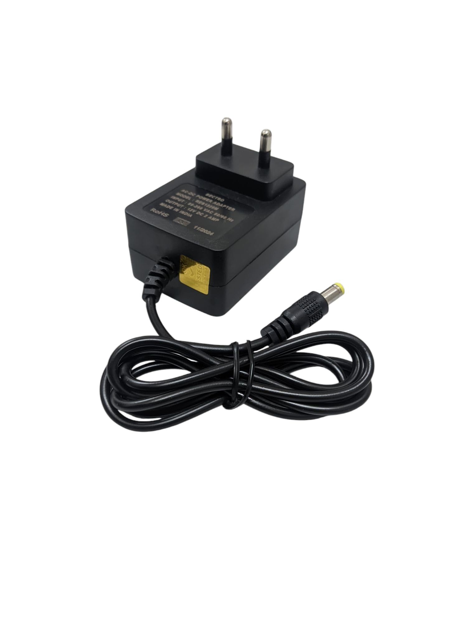 Sponsored Ad - 12V 2 Amps Compact DC Switch Mode Power Adapter/Supply for LED Striplight, CCTV Camera, DC Motor, Battery Charging, Vending Machine, Toys, Electronic Piano & Printer (Pack of 1 Pcs.), Black