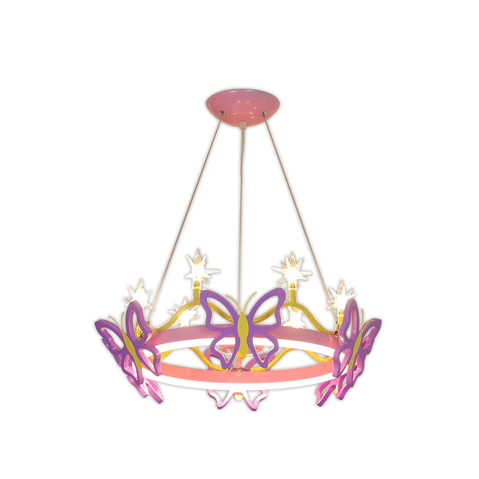 Led dziecięca lampa pokojowa nowoczesny chłopiec dziewczyna oświetlenie do sypialni kreatywna księżniczka królowa korona lampa sufitowa kreskówka żyrandol do salonu/B/trzy kolory Interesting
