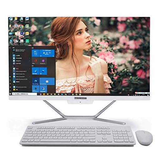 Allt i en stationär dator i7, 10: e generationens Core i7 10510U, 32G RAM 512G SSD, HDMI/VGA 4K-utgång, WiFi, BT, Windows 10 Pro, trådlöst tangentbord och mus
