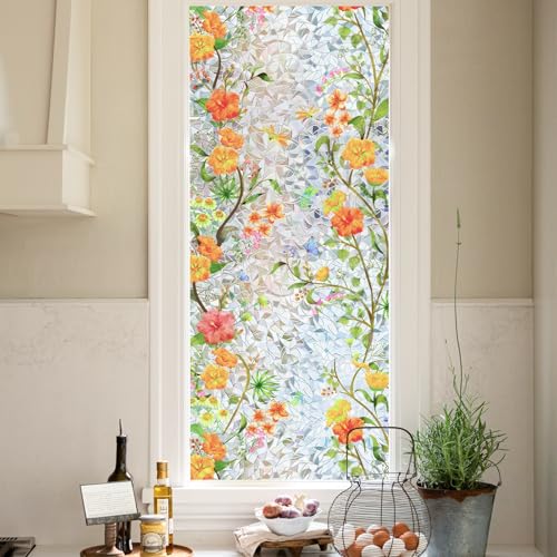 Película para Ventana Privacidad QYLTHRA Hibiscus 23.6x78.7 in miniatura 4