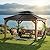 Sunjoy Hardtop Gazebo 11’ x 13’ Outdoor Cedar Framed Wood Gazebo with Black Double Steel Hardtop Roof Permanent Canopy for Garden, Backyard Shade…