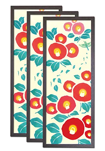 手ぬぐい額縁 スマートフレーム 超軽量タイプ (こげ茶木目(3枚セット))