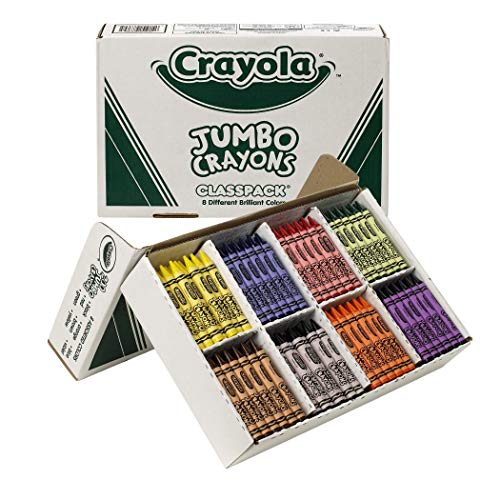Crayons de couleur Crayola So Big Pack Classe Bin8389 robustes anti-casse pour enfants