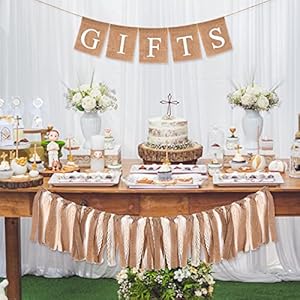 2 Pcs Boho Burlap Banner Baby Shower Decorations Set Include Rustic Gift Banner Decor Bunting Sign Bunting Gifts Sign Burlap Lace Tassel Garland Rag Garland Tie for Party Wedding Bridal Farmhouse 2 Pcs Boho Burlap Banner Baby Shower Decorations Set Include Rustic Gift Banner Decor Bunting Sign Bunting Gifts Sign Burlap Lace Tassel Garland Rag Garland Tie for Party Wedding Bridal Farmhouse