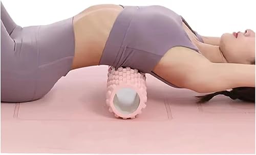 Miniatura 4 de Rodillo de espuma de alta densidad para masaje muscular, alivio del dolor para espalda, piernas y brazos (rosa)