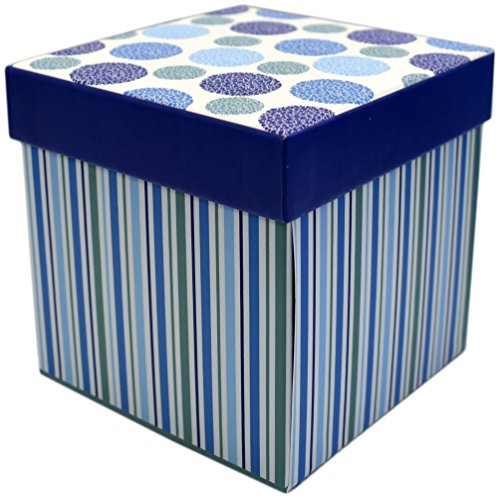 ALEF Elegant Decorative Themed Nesting Gift Boxes -3 Boxes- Nesting Boxes Beautifully Themed and Decorated - Perfect for Gifts or Simple Decoration Around The House! (Square Dazzling Dots)