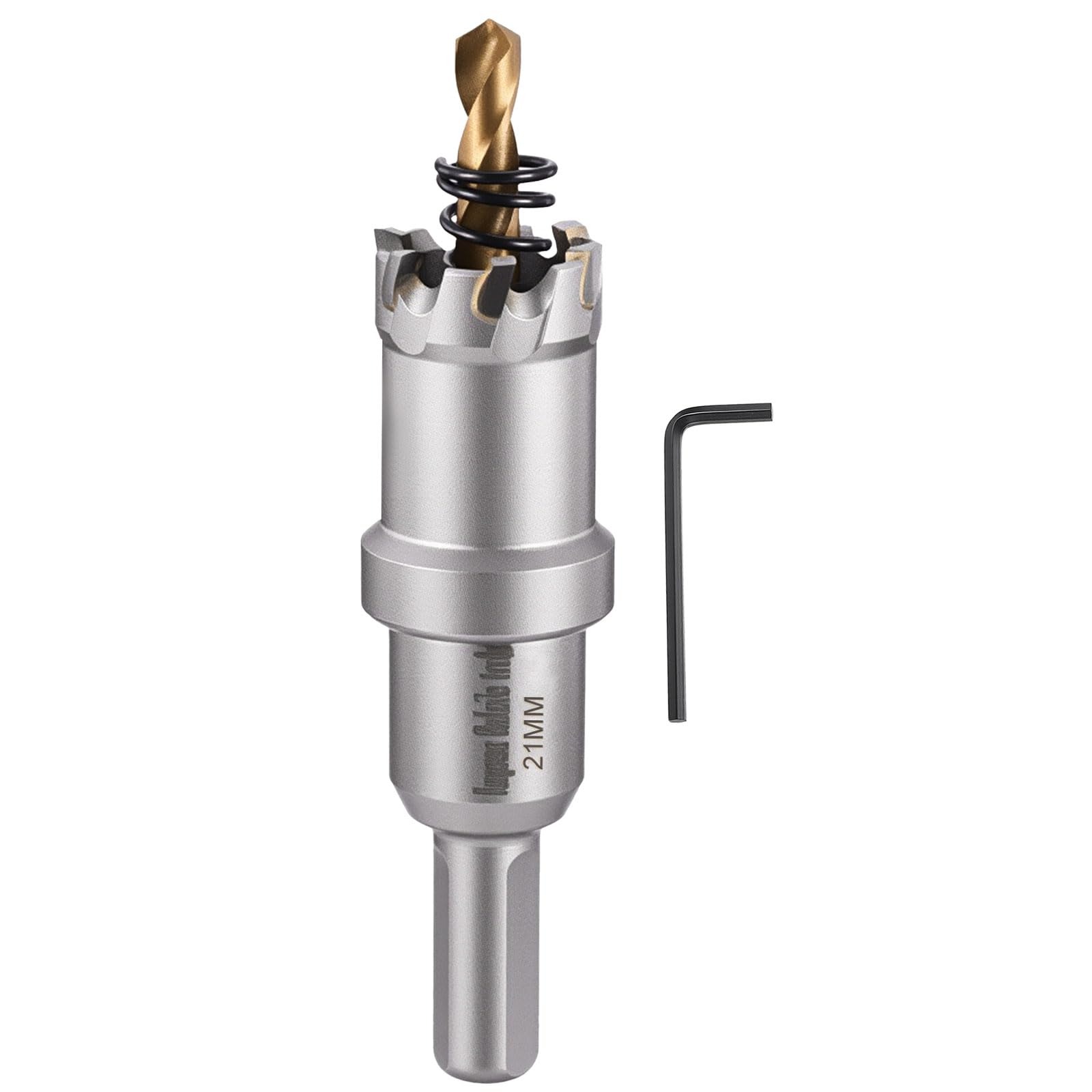 CoCud 13/16" (21mm) Hole Saw, Tungsten Carbide TCT Hole Cutters with Drill Bit - for Thick Hard Metal, Stainless Steel, Copper, Aluminum