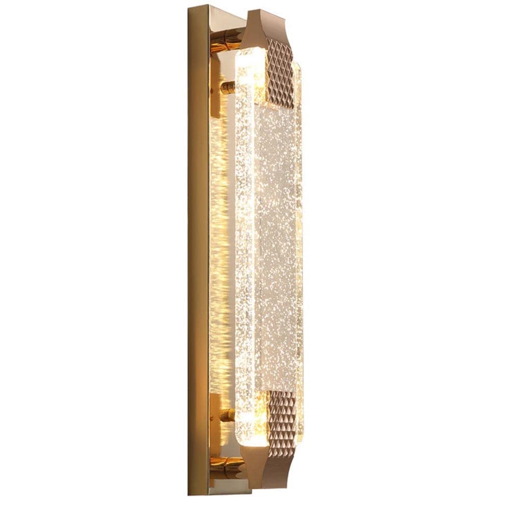 SXSCARKX Tricolor Dimming Modern Luxury Crystal Wall Lamp d Light Elegant Sconce Bedside Night for Bedroom Bathroom Living Room Hallway