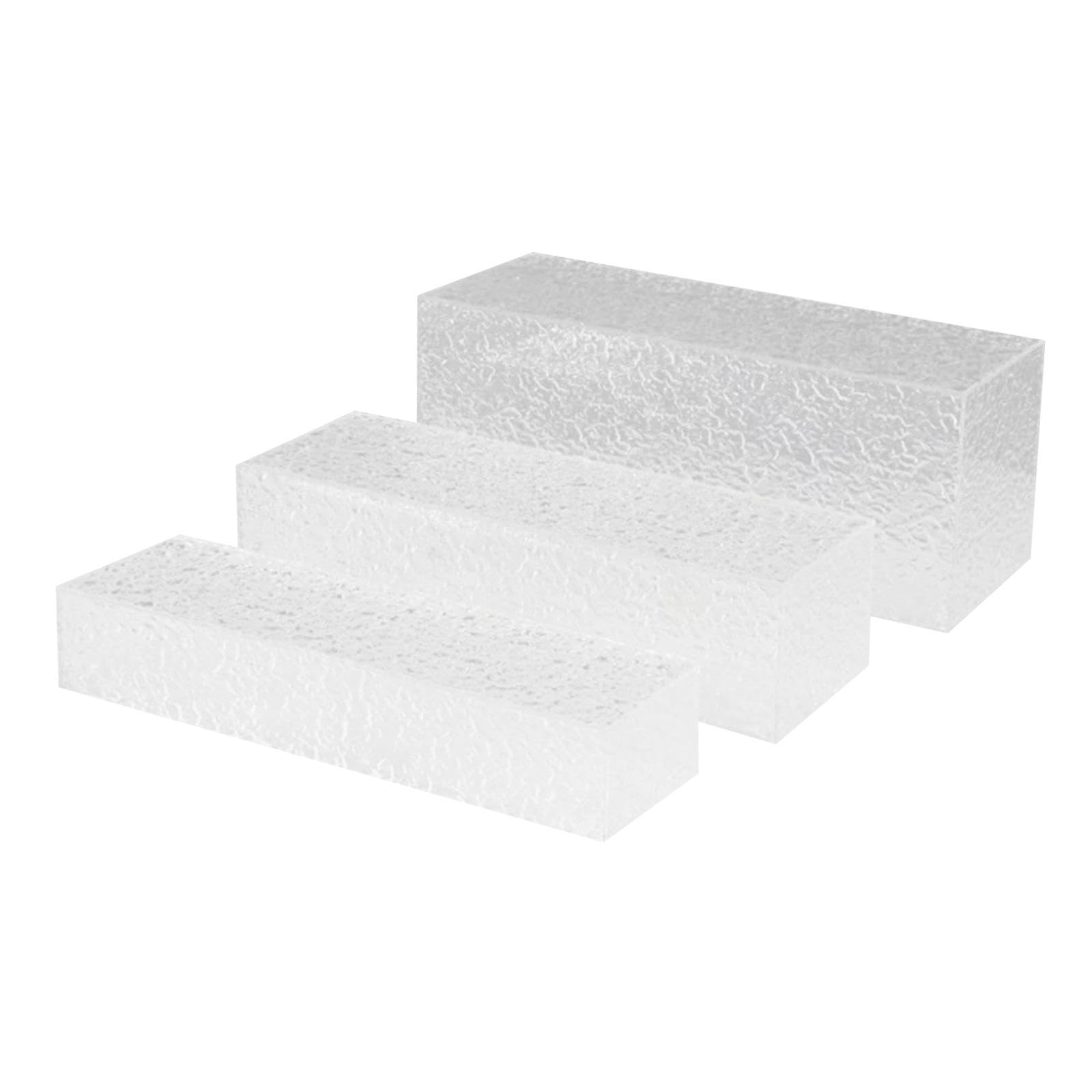 Acryl-Display-Ständer, 3X Acryl Riser Display-ständer Lebensmittel Riser Acryl Buffet Steigleitungen Oberfläche Wasser Ripple Design Tisch Kuchen Shop Display-ständer