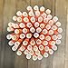 Striped Paper Straws - Party Supply - Orange and White - 7.75 Inches - 50 Pack - Outside the Box Papers Brand
