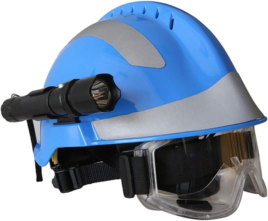 Outdoor Rescue Helmet, Earthquake Rescue Helmet Emergency Protection kit with Goggles and Glare Flashlight Fyxd