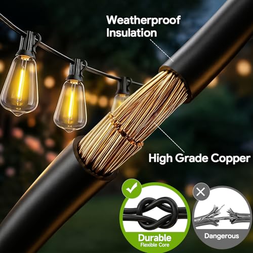 oneup Outdoor String Lights 200FT LED Patio Lights - image 7