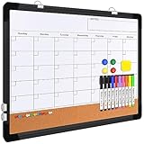 Pizarra blanca con calendario mensual, pizarra portátil para