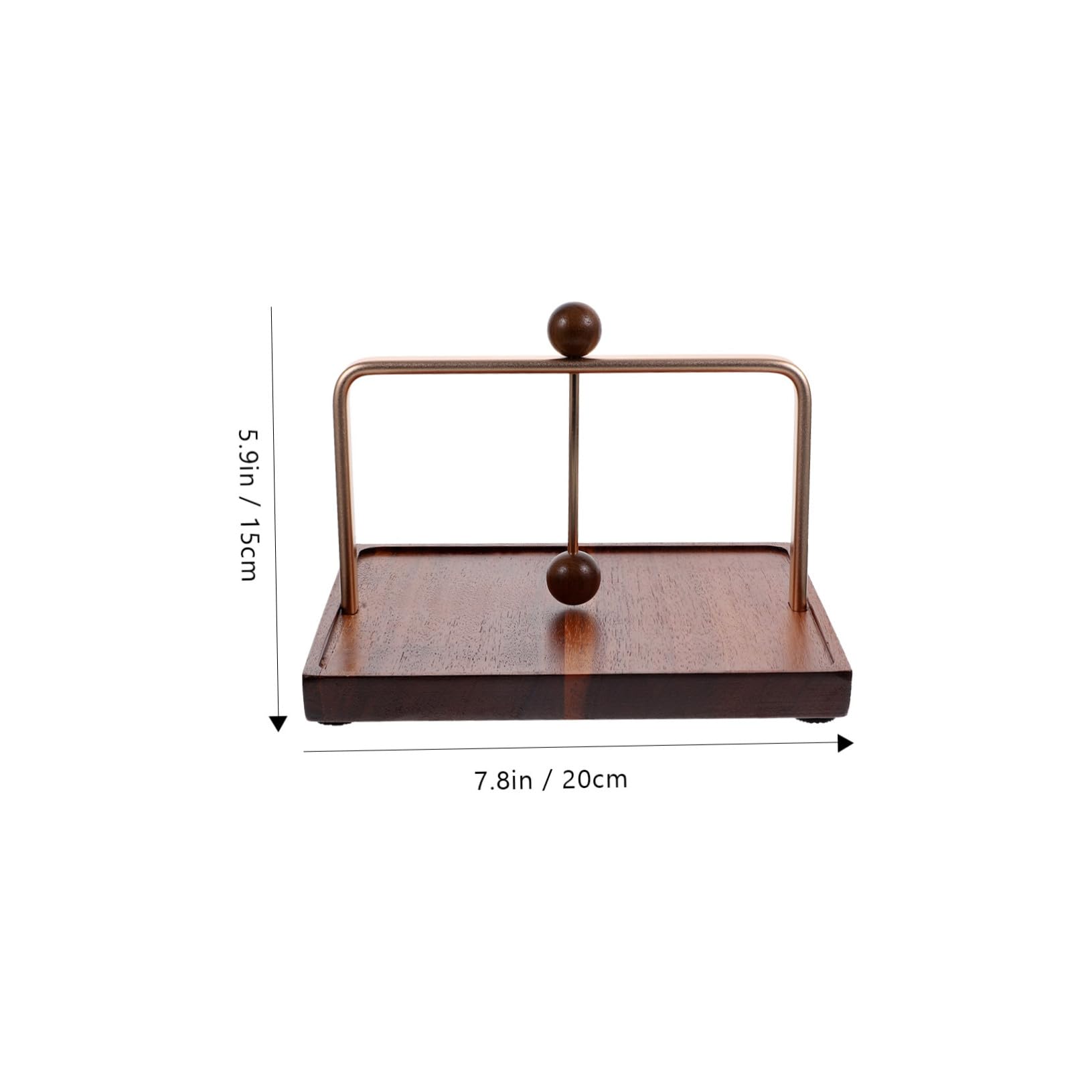 Toyvian Servilletero de Mesa Cuadrado de Madera y Hierro Bordes Suaves y Gran Capacidad para Restaurantes y Cafeterías, Diseño Simple y Elegante