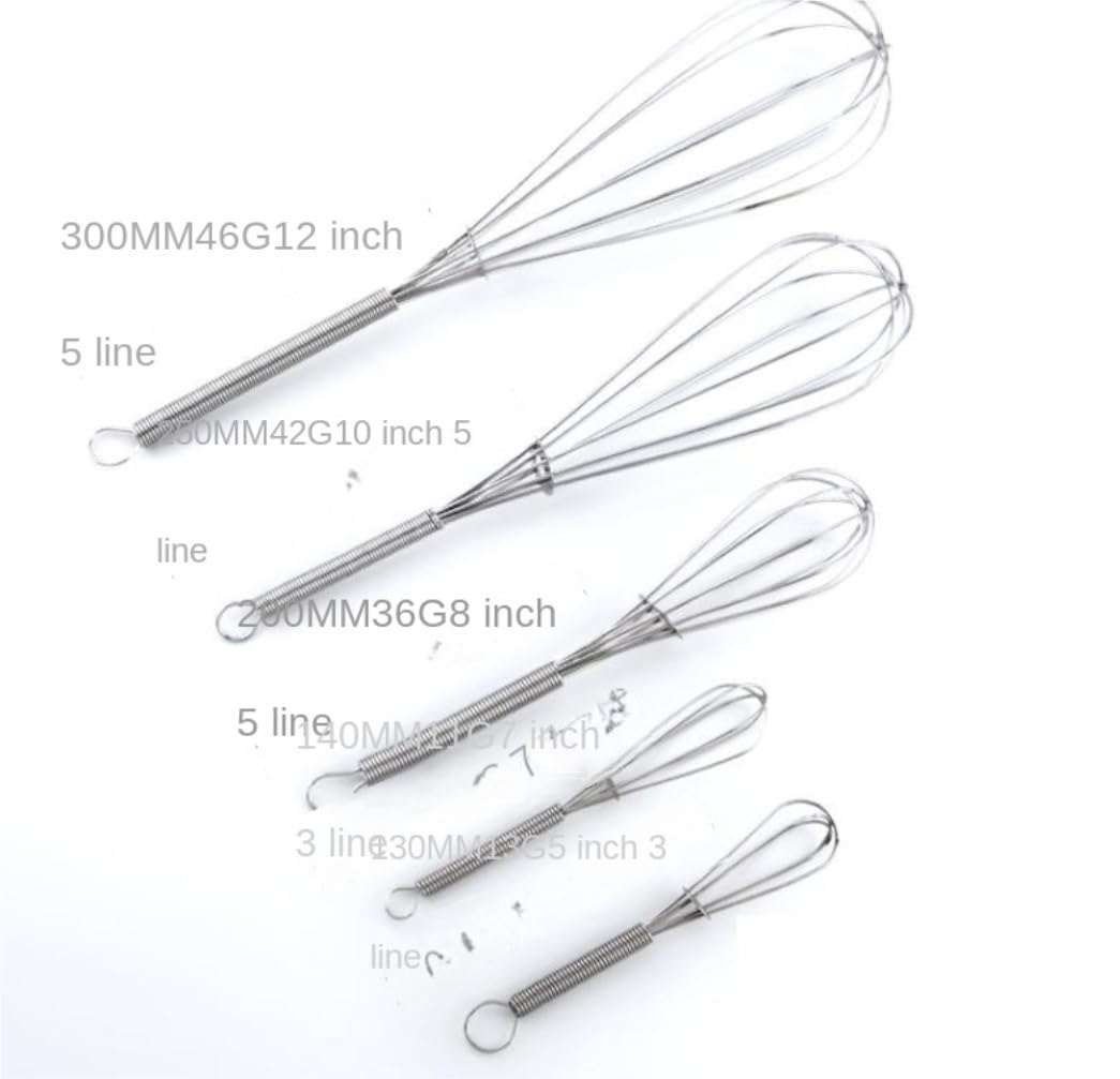 Batidor Huevos Batidor De Huevos Manual Giratorio Multifuncional, Herramientas Cocina For Hornear, Acero Inoxidable Utensilios Cocina(5 Inches)