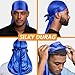Silky Durags for Men Wave Pomade Strong Hold Easy Wash 360 Wave Training Hair Cream, Wave Butter Waves Grease for Men Promotes Layered Waves Silky Satin Durag Extra Long Tails Wave Brush Wave Cap Set