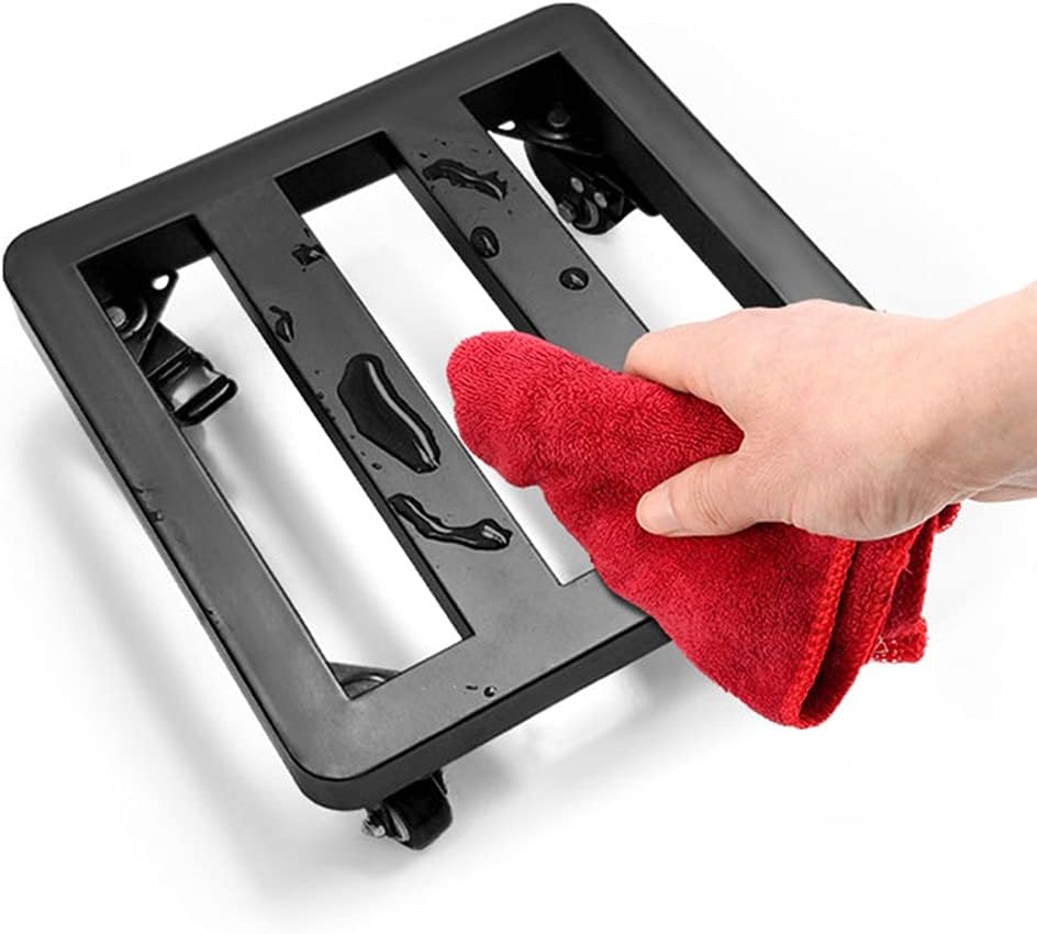 Metal Planter Flower Pot Caddy with Wheels Dolly Holder Indoor Outdoor Planter Trolley Movable Plant Trays Pot Holder Potted Plant Trolley/Black/50 * 60Cm,Green-40 * 50Cm