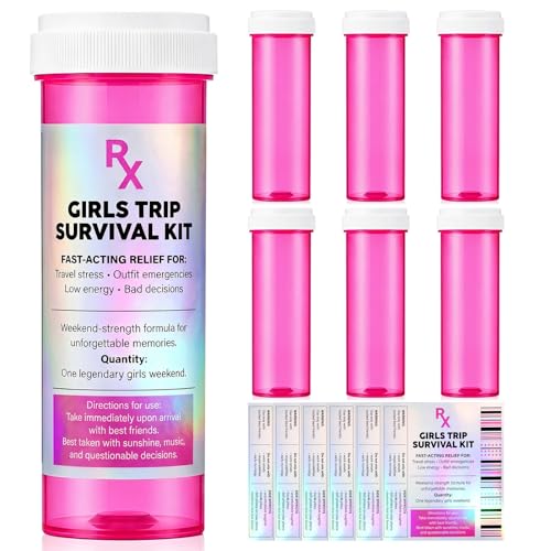 Flacons de pilules roses pour enterrement de vie de jeune fille et DIY