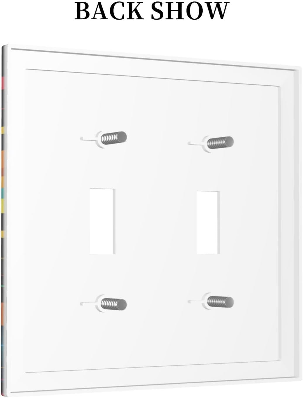 Music Record Cd Light Switch Cover 2-Gang, Double Toggle Outlet Wall Plate Electrical Plug Cover, Decorative Receptacle Switch Plate 5 x 4.9 Inch