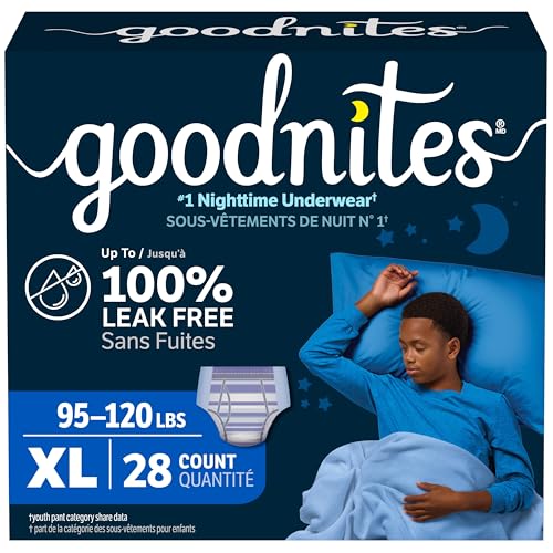GoodNites Culotte Fuites Nocturnes Garçons Grand Format 28 Ct