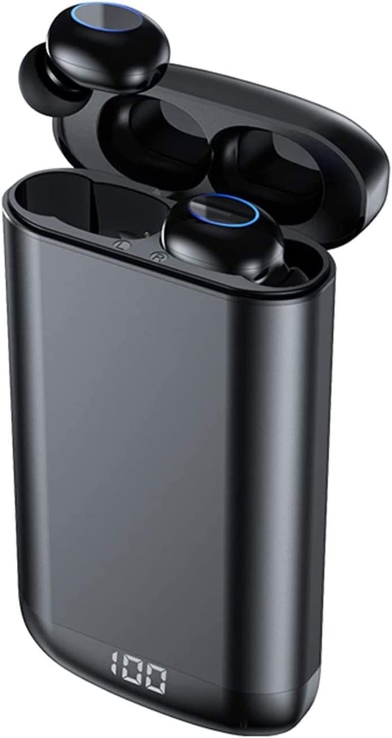 ARTSZY IPX7 Auricolari Bluetooth Impermeabili Trini Auricolari Wireless 30H Cuffie cicliche di Gioco cicliche con Custodia in Carica e Auricolari Stereo in-Ear for Sportivi Neri