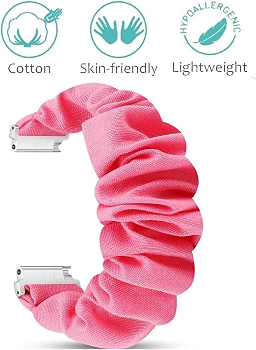 Compatible with Aeac Smart Watch Bands,Fabric Elastic Scrunchie Elastic Watch Band Women Cute Replacement Straps Compatible with 1.69 inch Aeac/Woneligo/Gydom/AITAFY/RIVERSONG/TOZO S2 44mm Smart Watch - Image 2