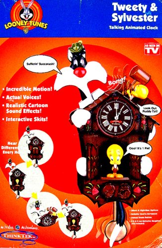 Tweety Bird and Sylvester Cuckoo Clock Animated Talking with 