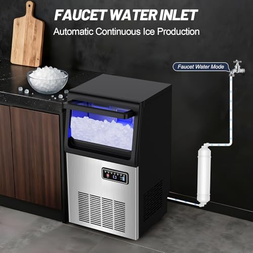 Image of Nugget Ice Maker Machine, 100LBS /24H, 20LBS Capacity