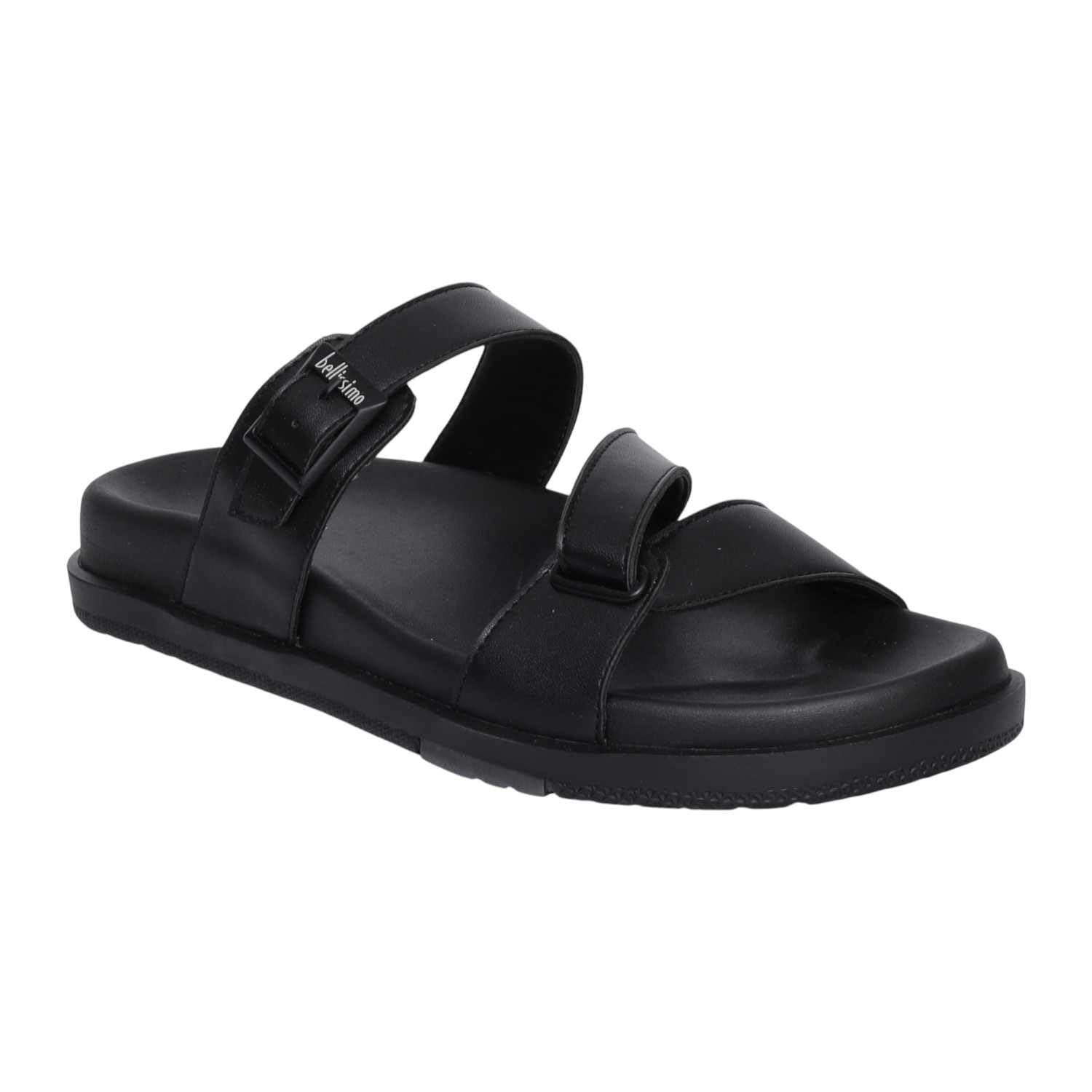 bellissimo Mens Black Twin Strap Sandal-picture-31