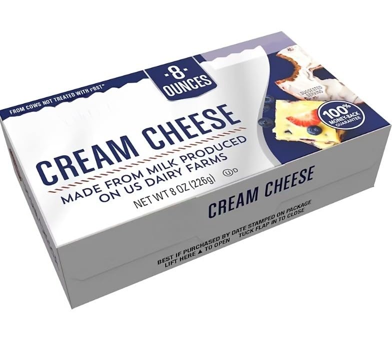 Cream Cheese Block contains many opportunities to be creative throughout your day. Has no artificial preservatives or flavors, so you can have a satisfying snack you won't feel guilty about. fun way to add something delicious to every meal. Beyond desserts, this creamy, spreadable, and smooth cream cheese is also perfect on your favorite veggies, bagels, crackers, pasta sauces, dips, and more. 6 PK [ 48 oz , 3 lb ]