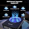 Znclces 2025 Upgraded 10 1200W Slim Under Seat Powered Car Subwoofer, Car/Truck Sub Built in Amplifier for Outstanding Heat Dissipation, Powerful bass and Blue LED (Blue Light)