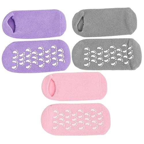 Chaussettes hydratantes en coton pour spa à domicile - Lot de 3 paires légères
